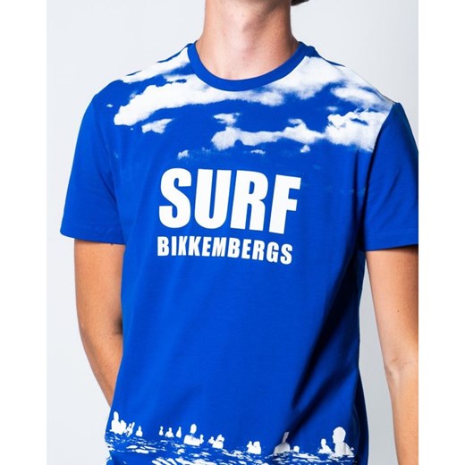 T-shirt męski BIKKEMBERGS bawełniany z krótkim rękawem 