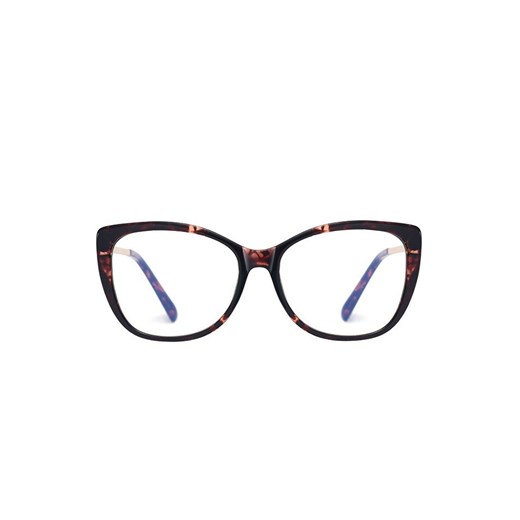 Okulary kocie do komputera damskie z filtrem BLUE Light zerówki 2564-1 Stylion Stylion