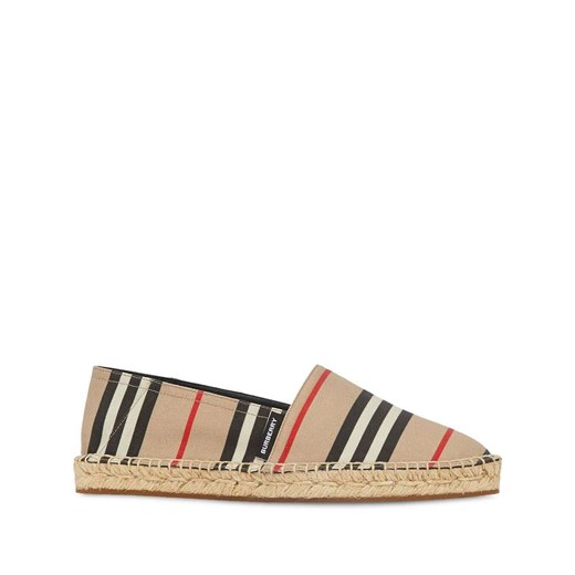 Espadryle damskie Burberry płaskie w nadruki