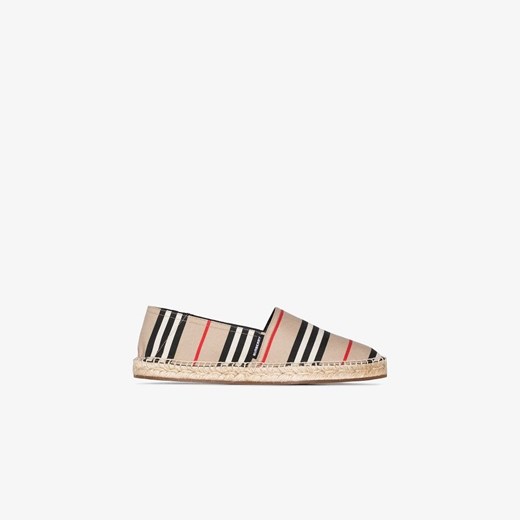 Espadryle damskie Burberry bez zapięcia na lato płaskie