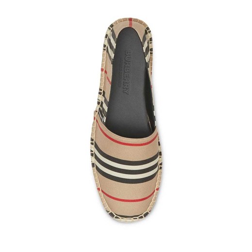 Espadryle damskie beżowe Burberry w nadruki casual