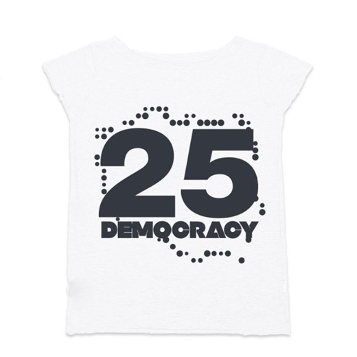 Koszulka Democracy 25 - T-shirt odCZAPY odczapy szary bawełniane