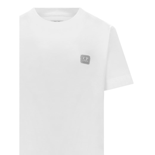 Biały t-shirt chłopięce C.P. Company z krótkim rękawem bawełniany 