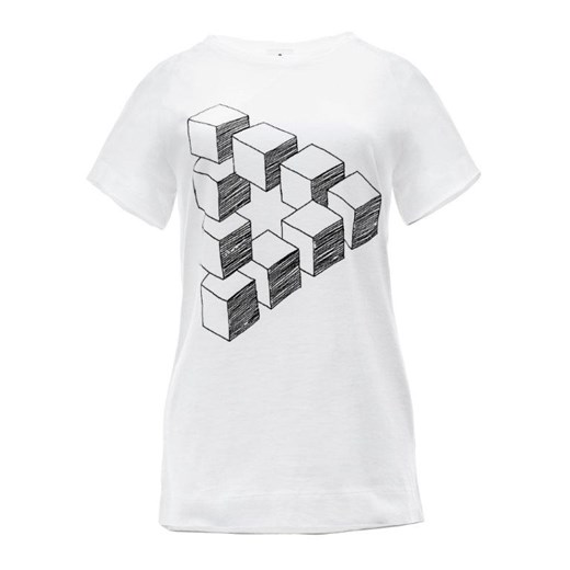 T-Shirt Digital White boutiquelamode-com bialy bawełniane