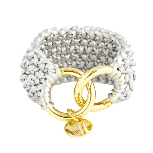Golden Ring Bracelet Warm Grey boutiquelamode-com bialy Bransoletki