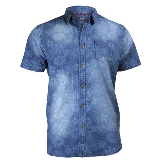Oryginalna koszula Brave Soul KSKCBRS14METALLICA jegoszafa-pl niebieski abstrakcyjne wzory