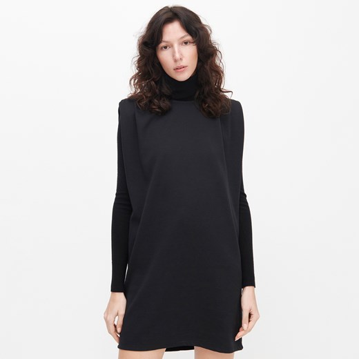 Reserved - Sukienka z podkreślonymi ramionami - Czarny Reserved M okazyjna cena Reserved