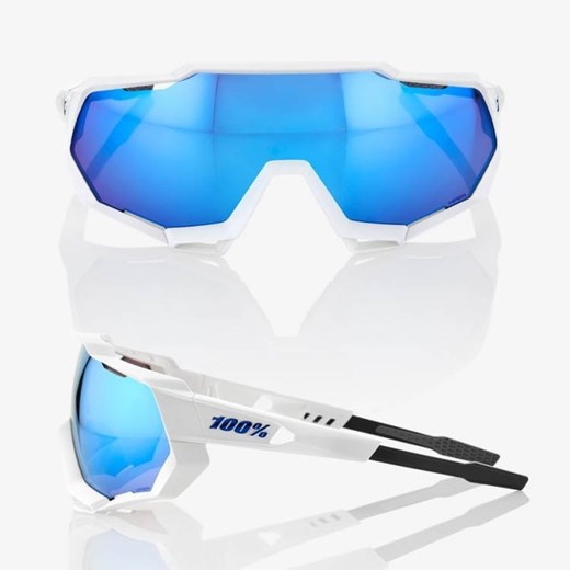 100% Speedtrap matte white 100% HIPER BLUE MIRROR Snowboard Zezula