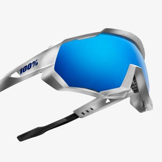 100% Speedtrap matte white 100% HIPER BLUE MIRROR Snowboard Zezula