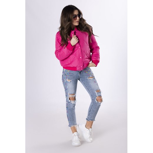 pikowana kurtka bomberka Moda Dla Ciebie Uniwersalny Moda Dla Ciebie