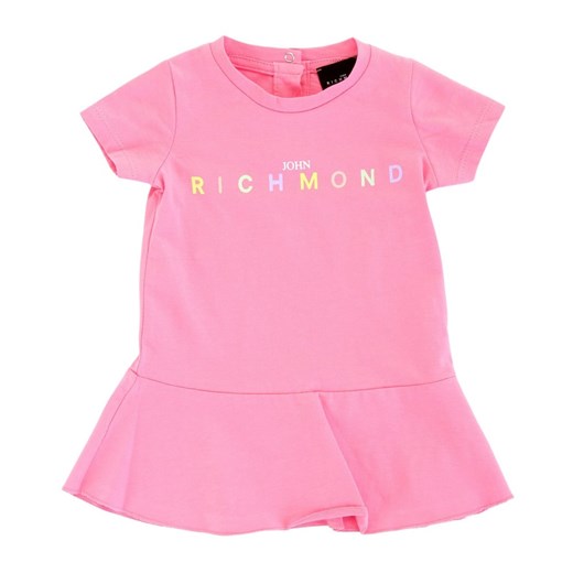 Odzież dla niemowląt różowa John Richmond z nadrukami 