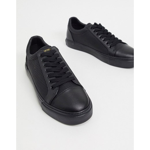 ASOS DESIGN – Czarne buty sportowe z tłoczonym wzorem-Niebieski 44.5 Asos Poland