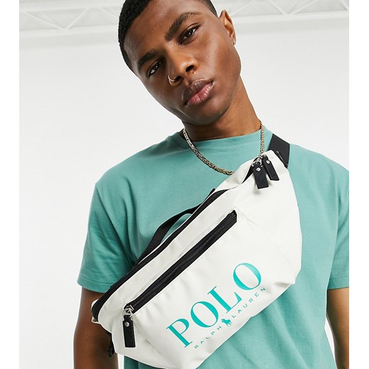 Polo Ralph Lauren x ASOS – Kremowa nerka z zielonym logo – tylko w ASOS-Biały Polo Ralph Lauren One Size Asos Poland