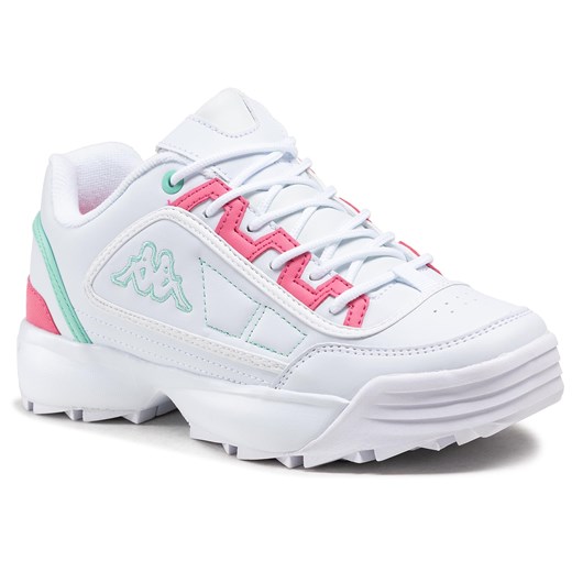 Kappa buty sportowe damskie sneakersy białe sznurowane