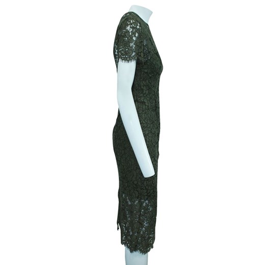 Green Maxi Lace Dress Diane Von Furstenberg Vintage 3XS - US 0 wyprzedaż showroom.pl