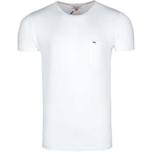 Tommy Hilfiger T-shirt Męski Regular Fit z Kieszonką White ze sklepu dewear.pl w kategorii T-shirty męskie - zdjęcie 111245614