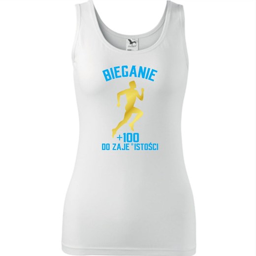 Bluzka damska TopKoszulki.pl z okrągłym dekoltem z napisami 