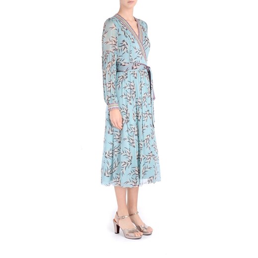 Sukienka Diane Von Furstenberg miętowa midi w serek 