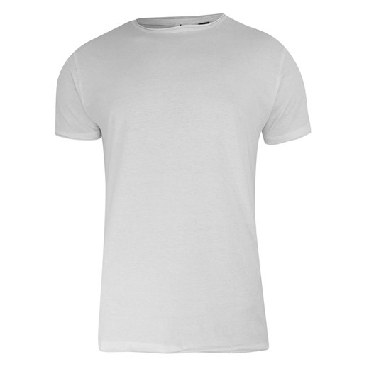 T-Shirt (Koszulka) Biały Bez Nadruku, Okrągły Dekolt, Postrzępione Brzegi -BRAVE SOUL- Męski TSBRSSS21FRESHERopticwhite ze sklepu JegoSzafa.pl w kategorii T-shirty męskie - zdjęcie 111382403