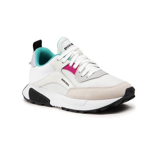 Buty sportowe damskie Diesel sneakersy beżowe z tworzywa sztucznego