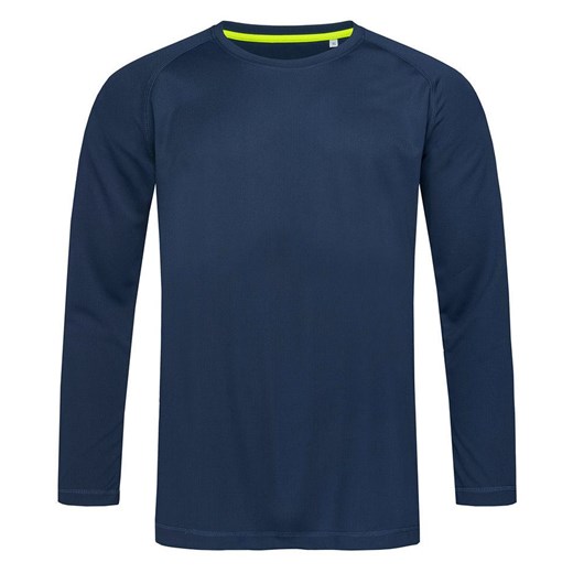 Longsleeve Sportowy, Koszulka, T-shirt z Długim Rękawem, Granatowy, Raglanowe Rękawy TSJNPLST8420LSmarinablue ze sklepu JegoSzafa.pl w kategorii T-shirty męskie - zdjęcie 111498574