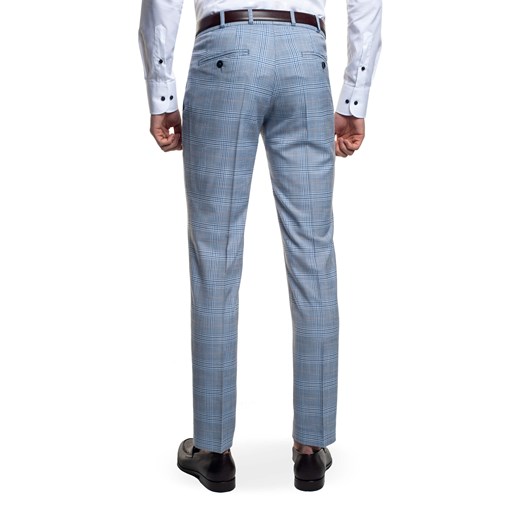 Niebieskie spodnie w kratę Recman ATLANTE 315 Recman 176/102 Eye For Fashion