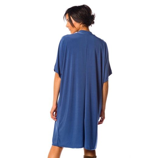 Sukienka niebieska La Fabrique Du Jean z krótkimi rękawami na co dzień 
