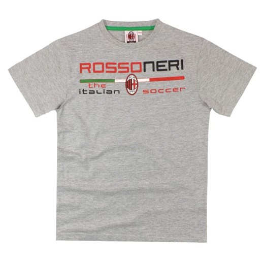 EplusM, T-shirt chłopięcy, AC Milan, rozmiar 134/140 - Wyprzedaż - ubrania i buty nawet do -50% taniej! smyk-com szary chłopięce