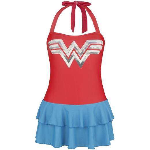Wonder Woman - Strong Enough - Kostium kąpielowy - czerwony niebieski S EMP