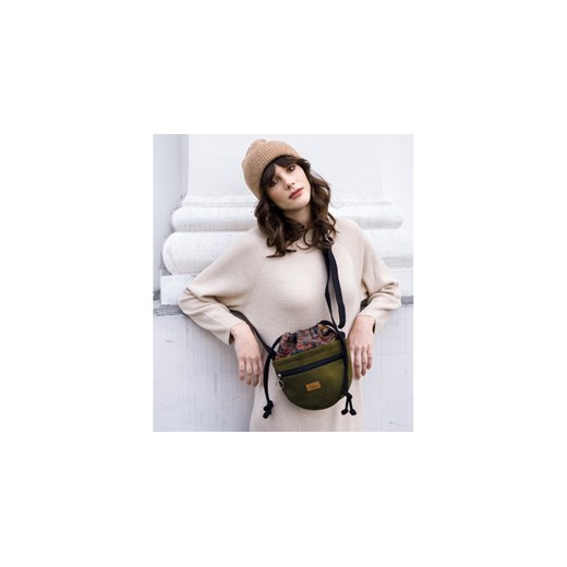 Torebka listonoszka "MINI CROSSERKA", khaki z żakardem Mebags me&BAGS