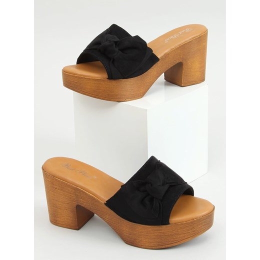Klapki ala drewniaki czarne Buty Damskie 38 mojbut.pl