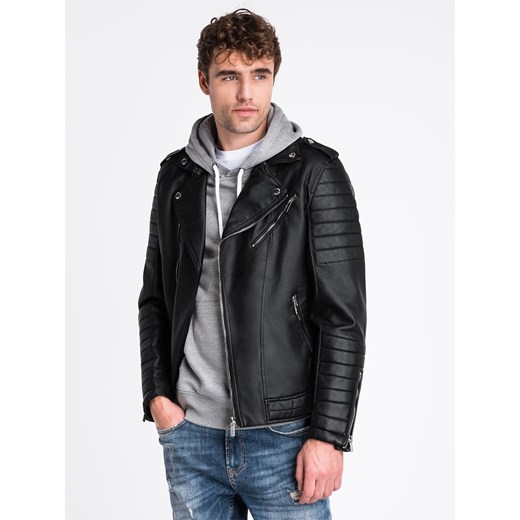 Ombre Clothing Men's biker jacket C412 Ombre XL Factcool