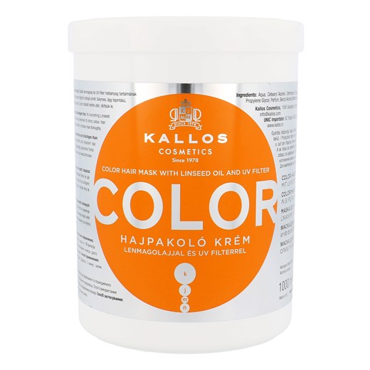 Kallos Cosmetics Color Maska Do Włosów 1000Ml Kallos Cosmetics makeup-online.pl
