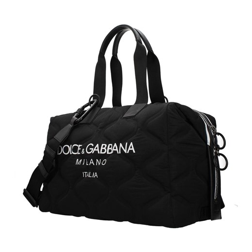 Czarna torba podróżna Dolce & Gabbana nylonowa 