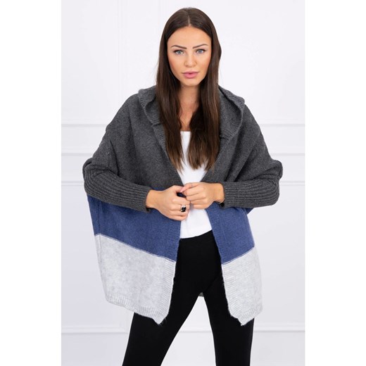 Three-color hooded sweater graphite+jeans+gray Kesi One size Factcool