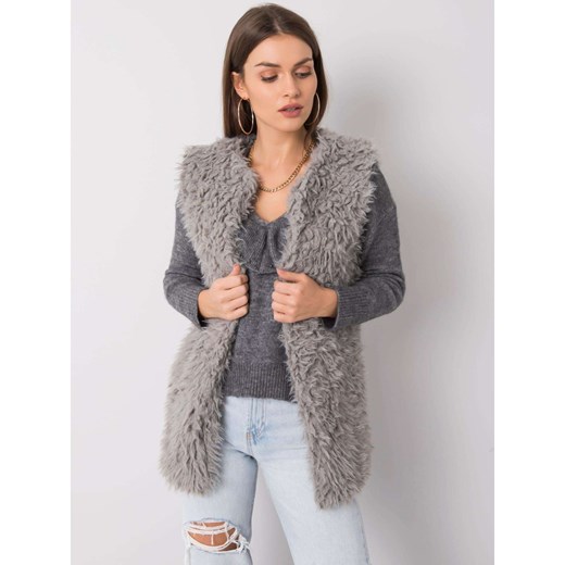 Gray faux fur vest Fashionhunters XL/2XL Factcool