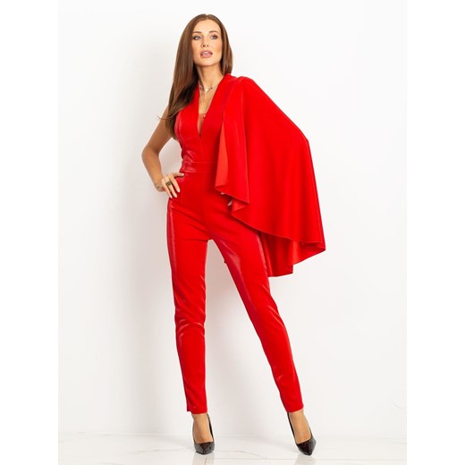 Red one-shoulder jumpsuit Fashionhunters 40 Factcool