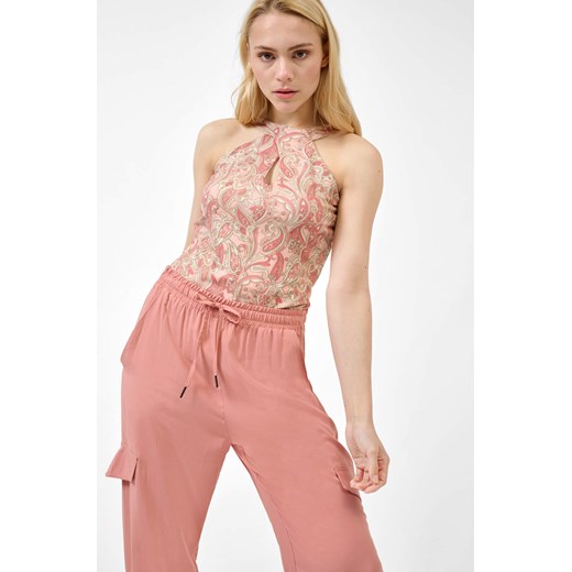Top z dekoltem halter paisley XS orsay.com