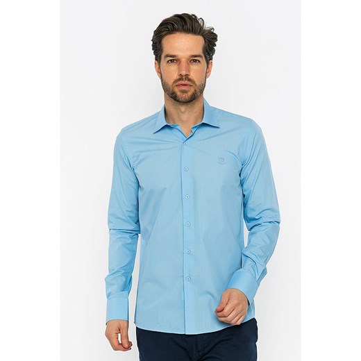 Koszula męska niebieska Giorgio Di Mare z bawełny 