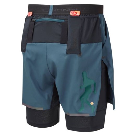 RONHILL Spodenki biegowe męskie TECH ULTRA TWIN SHORT szaro-czarne Ronhill S tricentre.pl