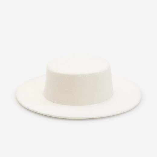 Reserved - Wełniany kapelusz fedora - Kremowy Reserved S Reserved wyprzedaż