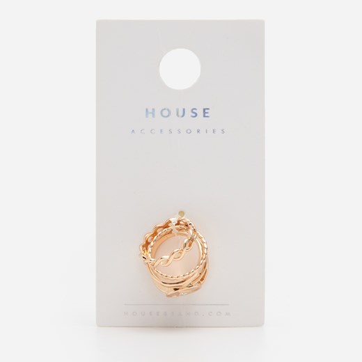 House - Zestaw pierścionków w kolorze złota - Złoty House ONE SIZE House