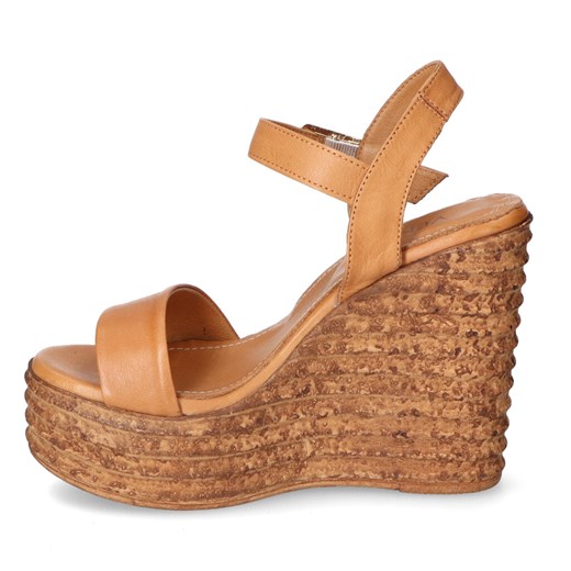 Espadryle damskie Venezia z klamrą ze skóry