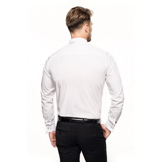 Biała koszula z mankietami na spinki Recman SAVERNE2 9001 SP custom fit Recman 164/170/43 Eye For Fashion