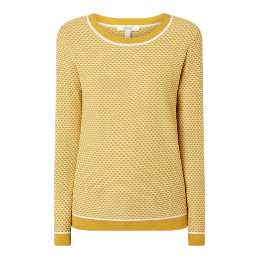 Sweter z wzorem plastra miodu Esprit M okazja Peek&Cloppenburg 