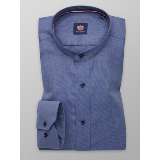 Niebieska taliowana koszula ze stójką Willsoor M (39/40) / 188-194 Willsoor