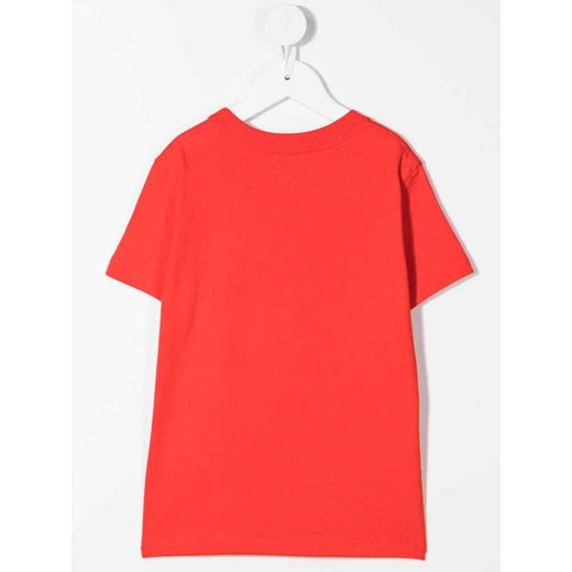 T-shirt chłopięce Lanvin z krótkim rękawem czerwony z napisami