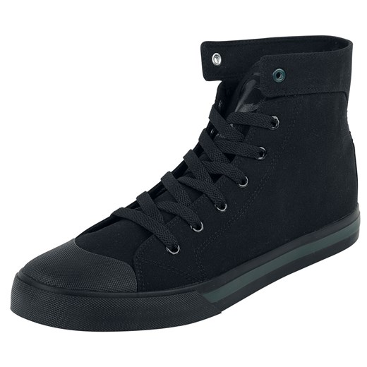Black Premium by EMP - Schwarze Sneaker mit gesticktem Anker und farbigen Details - Buty sportowe wysokie - czarny EU44 EMP