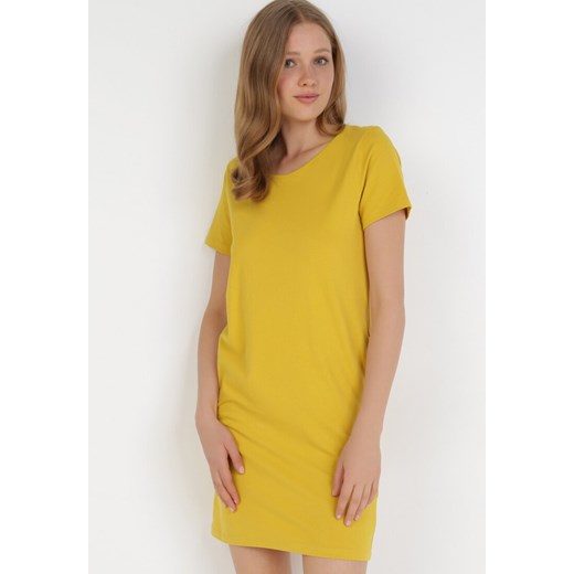 Żółta Sukienka Hysopheu ze sklepu Born2be Odzież w kategorii Sukienki - zdjęcie 111929080