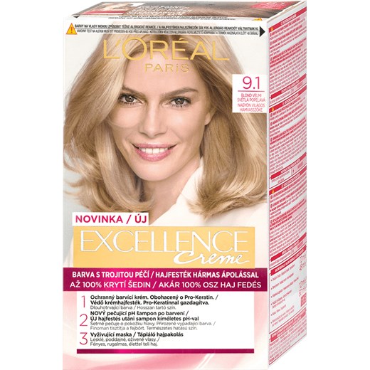 L´oréal Paris Excellence Creme Triple Protection Farba Do Włosów 48Ml 9,1 Natural Light Ash Blonde mania-perfum,pl